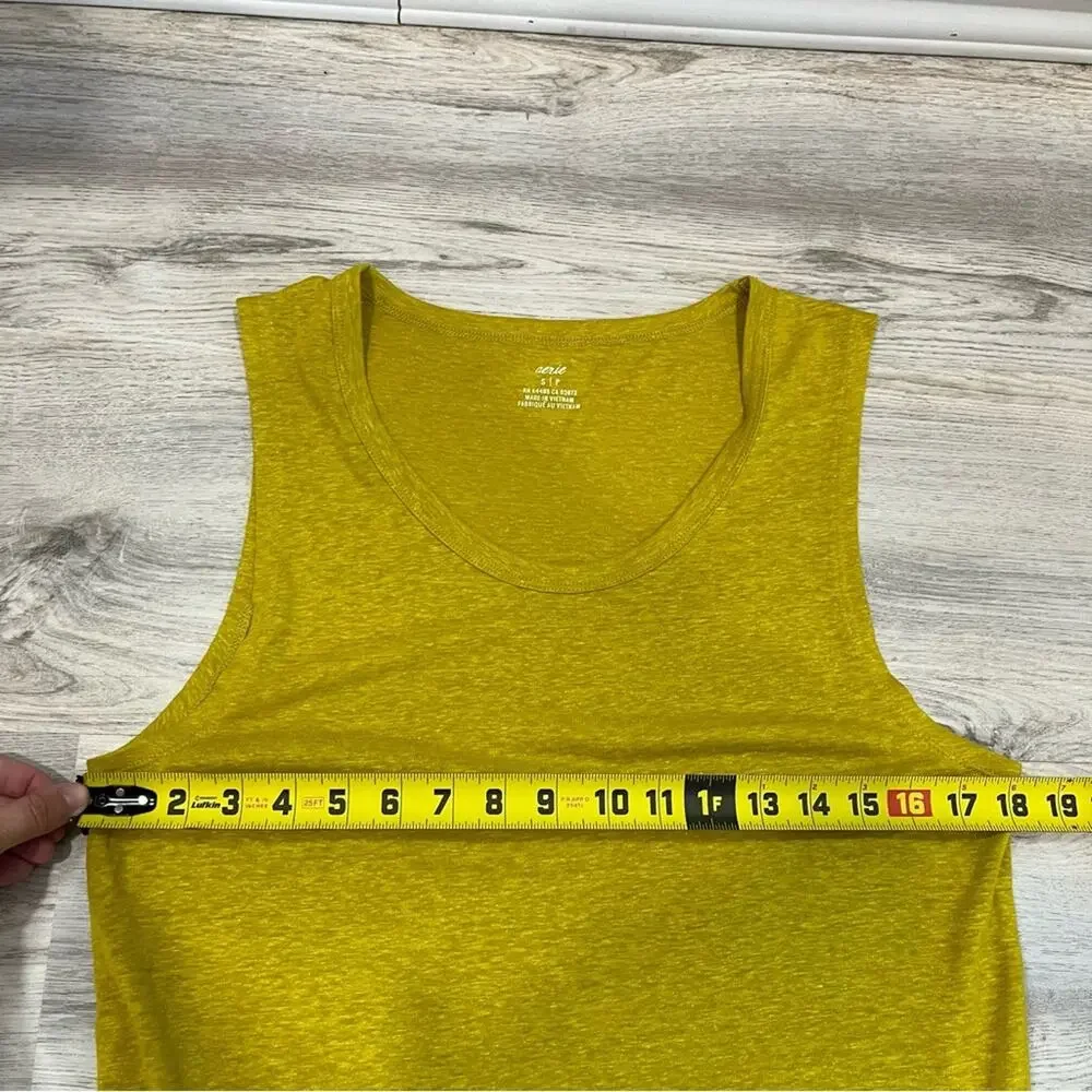 Aerie Linen Blend Mustard Yellow Sheath Dress Cover Up